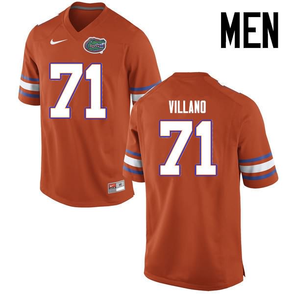 Men's NCAA Florida Gators Nick Villano #71 Stitched Authentic Nike Orange College Football Jersey RCW8565KN